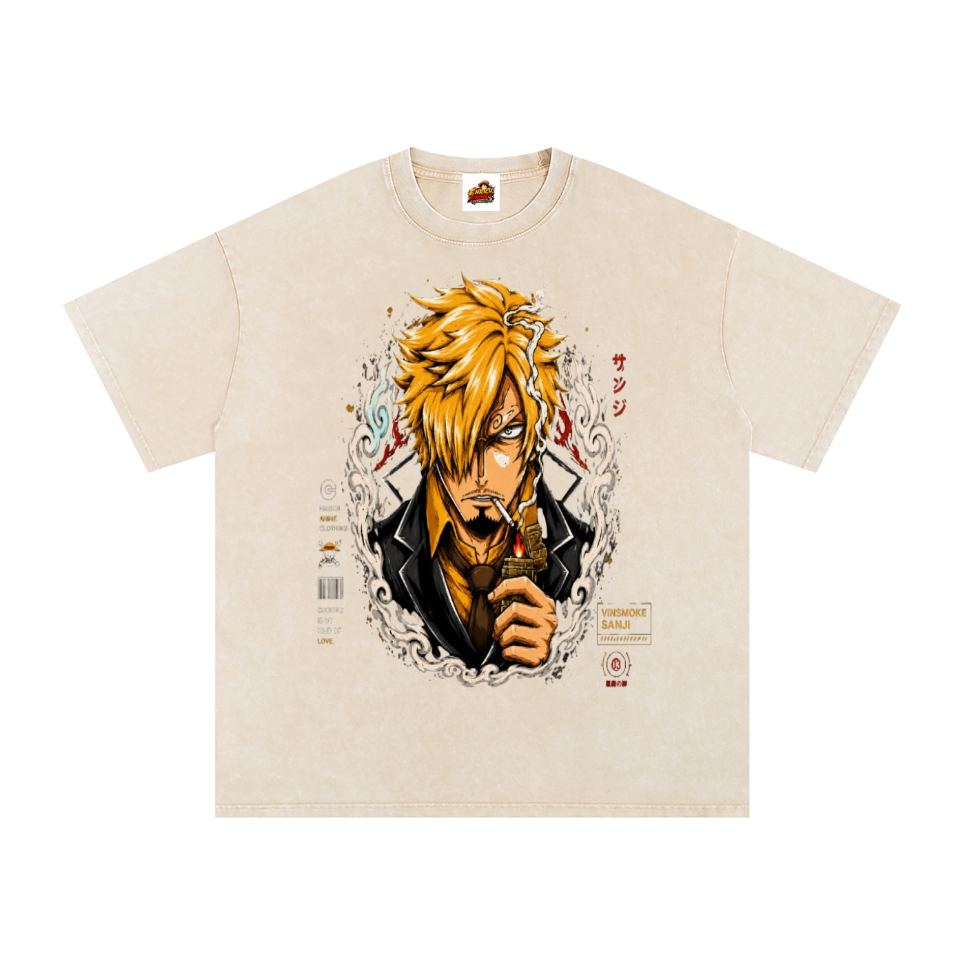 VINSMOKE SANJI ONE PIECE OVERSIZED T SHIRT