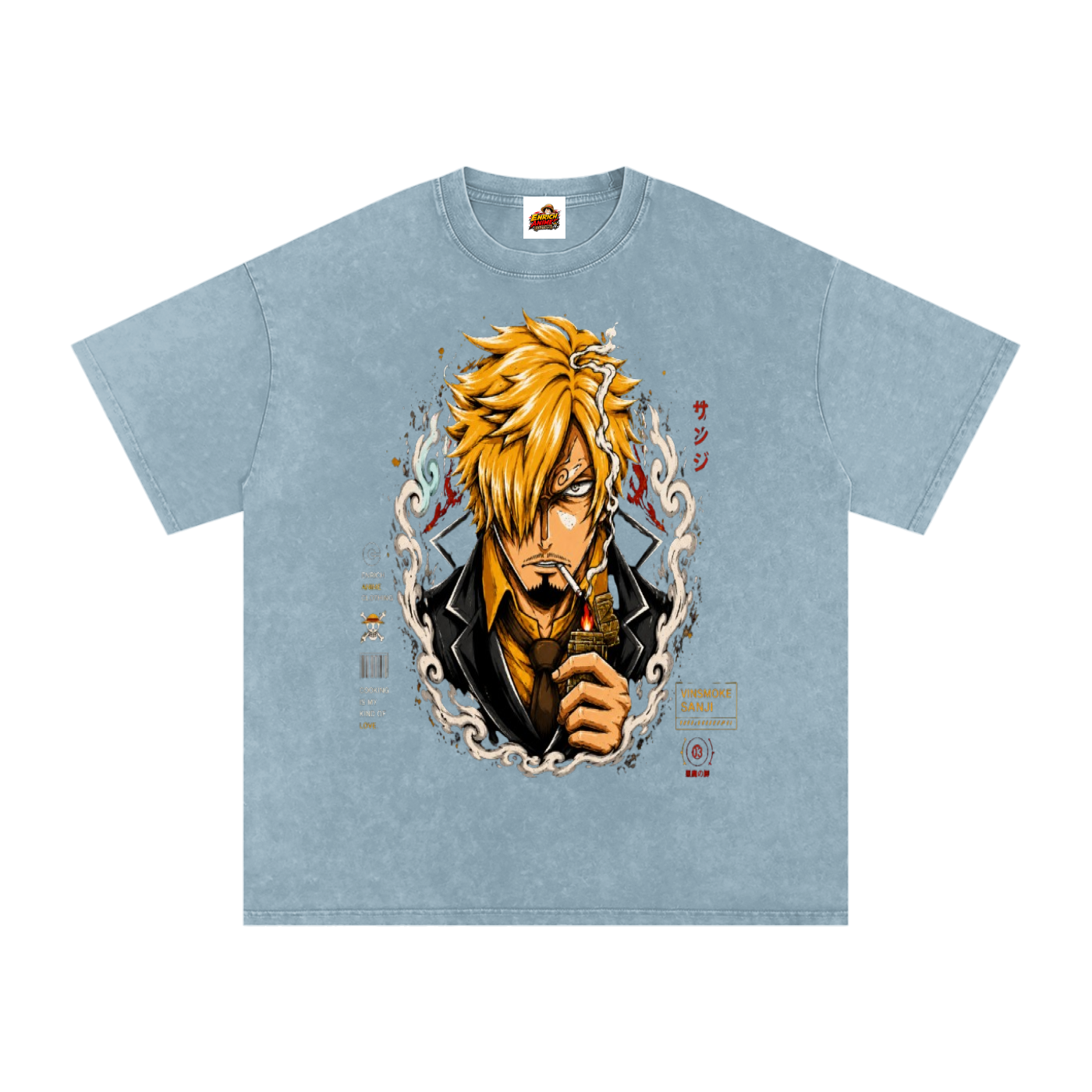 VINSMOKE SANJI ONE PIECE OVERSIZED T SHIRT