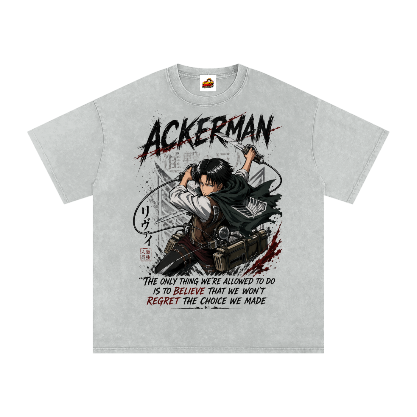 LEVI ACKERMAN AOT OVERSIZED T SHIRT