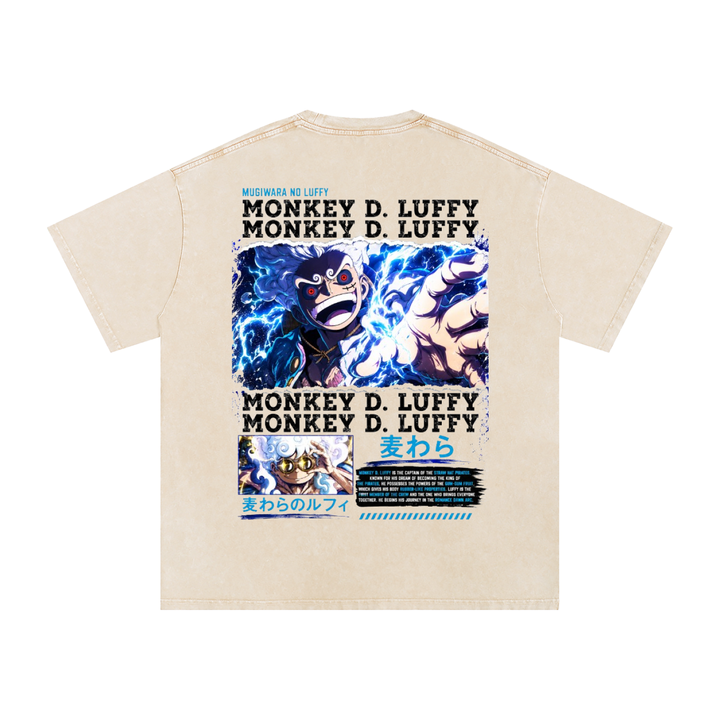 GEAR 5 MONKEY D. LUFFY ONE PIECE OVERSIZED T SHIRT