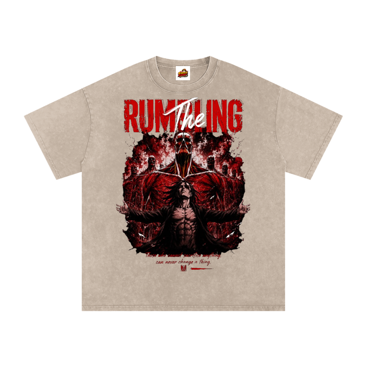 THE RUMBLING ATTACK ON TITAN OVERSIZED T SHIRT