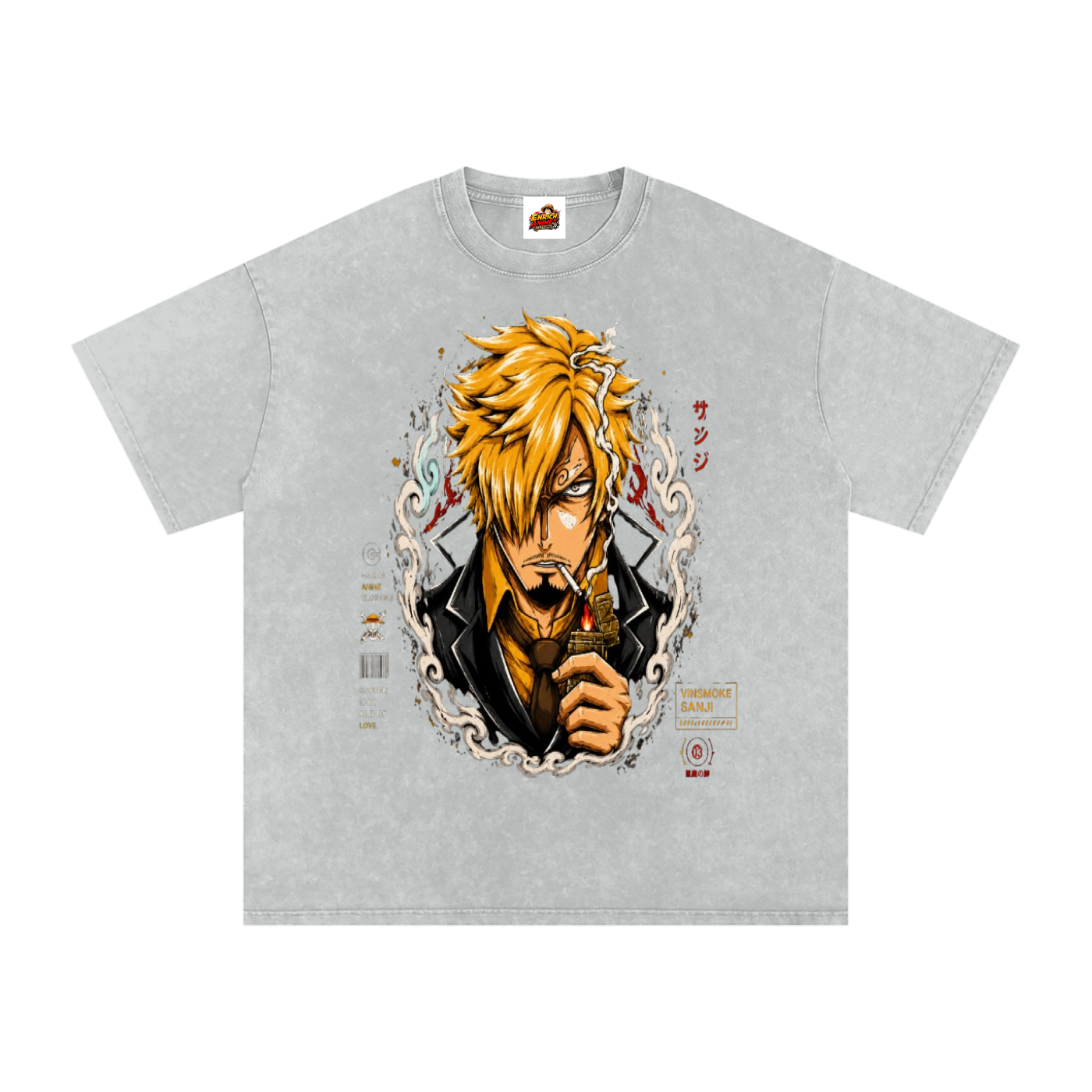 VINSMOKE SANJI ONE PIECE OVERSIZED T SHIRT
