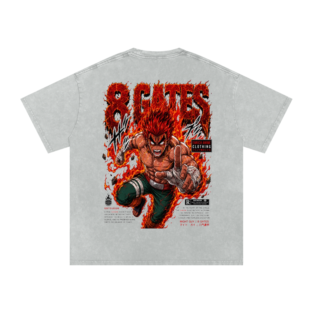 MIGHT GUY 8 INNER GATES NARUTO OVERSIZED T SHIRT