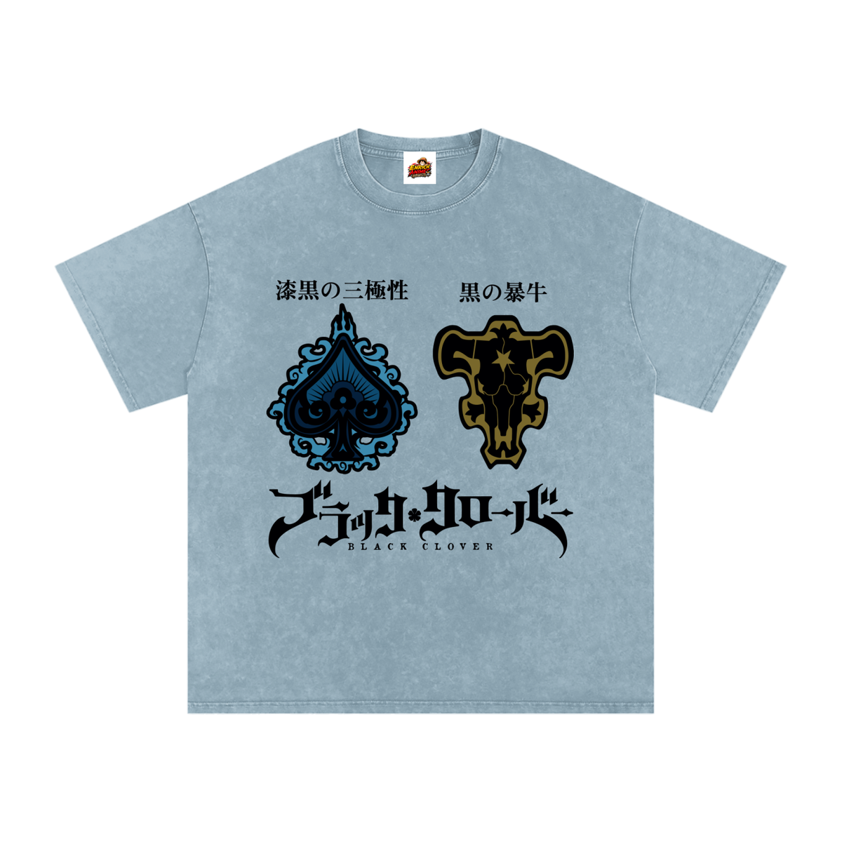 YAMI CAPTURED BLACK CLOVER OVERSIZED T SHIRT