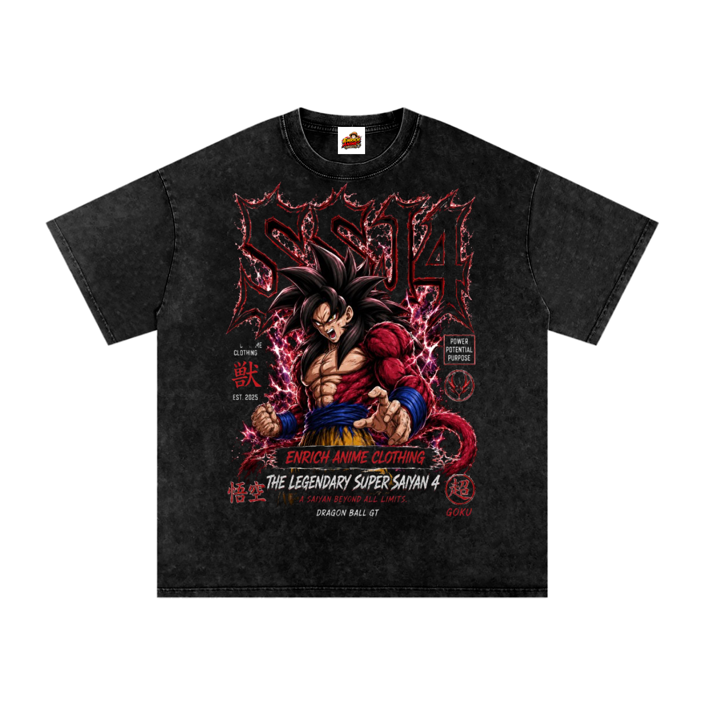 SSJ4 GOKU/GOGETA DRAGONBALL GT OVERSIZED T SHIRT