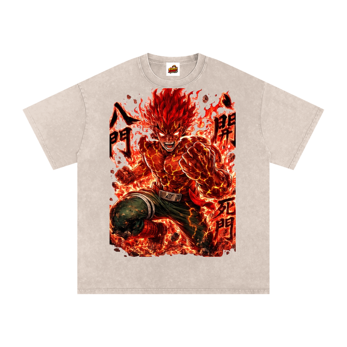 MIGHT GUY 8 INNER GATES NARUTO OVERSIZED T SHIRT