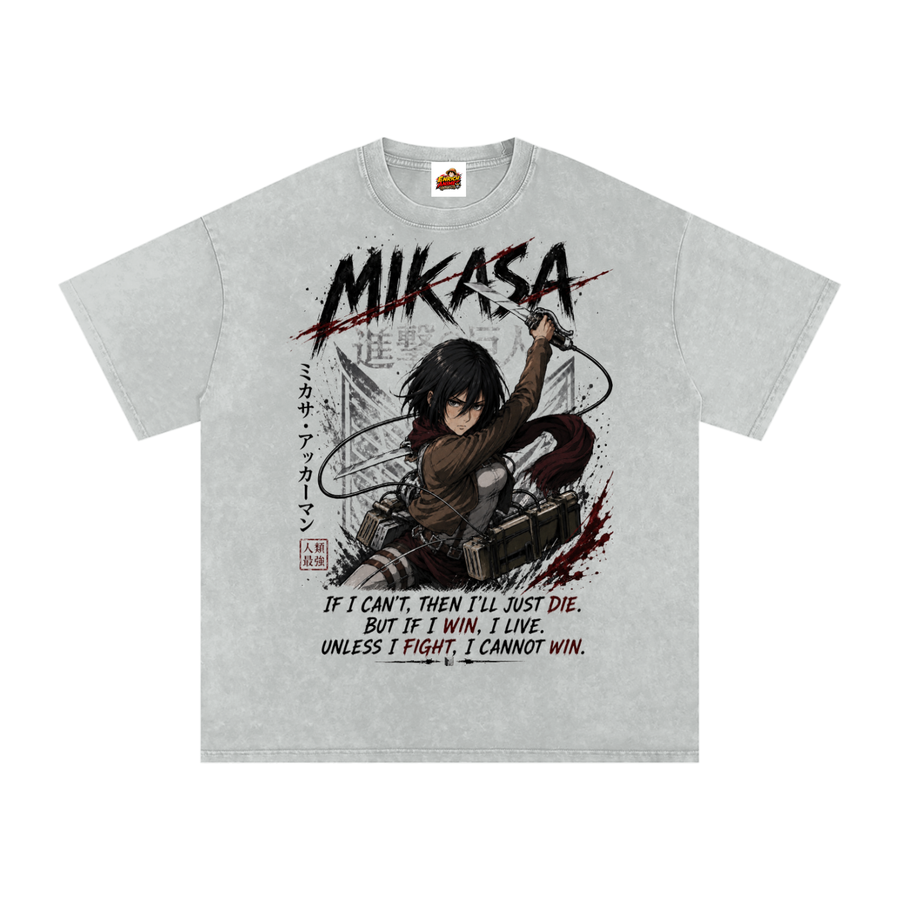 MIKASA ACKERMAN AOT OVERSIZED T SHIRT