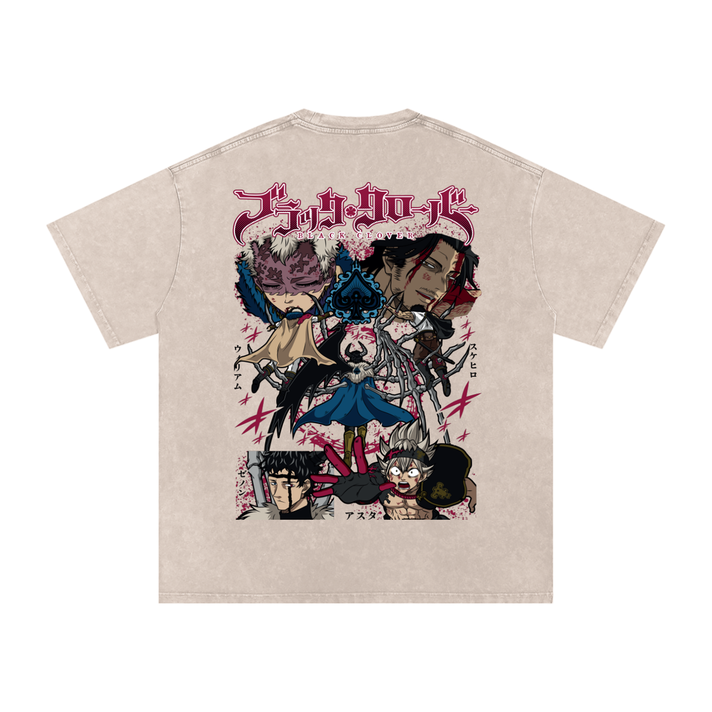 YAMI CAPTURED BLACK CLOVER OVERSIZED T SHIRT