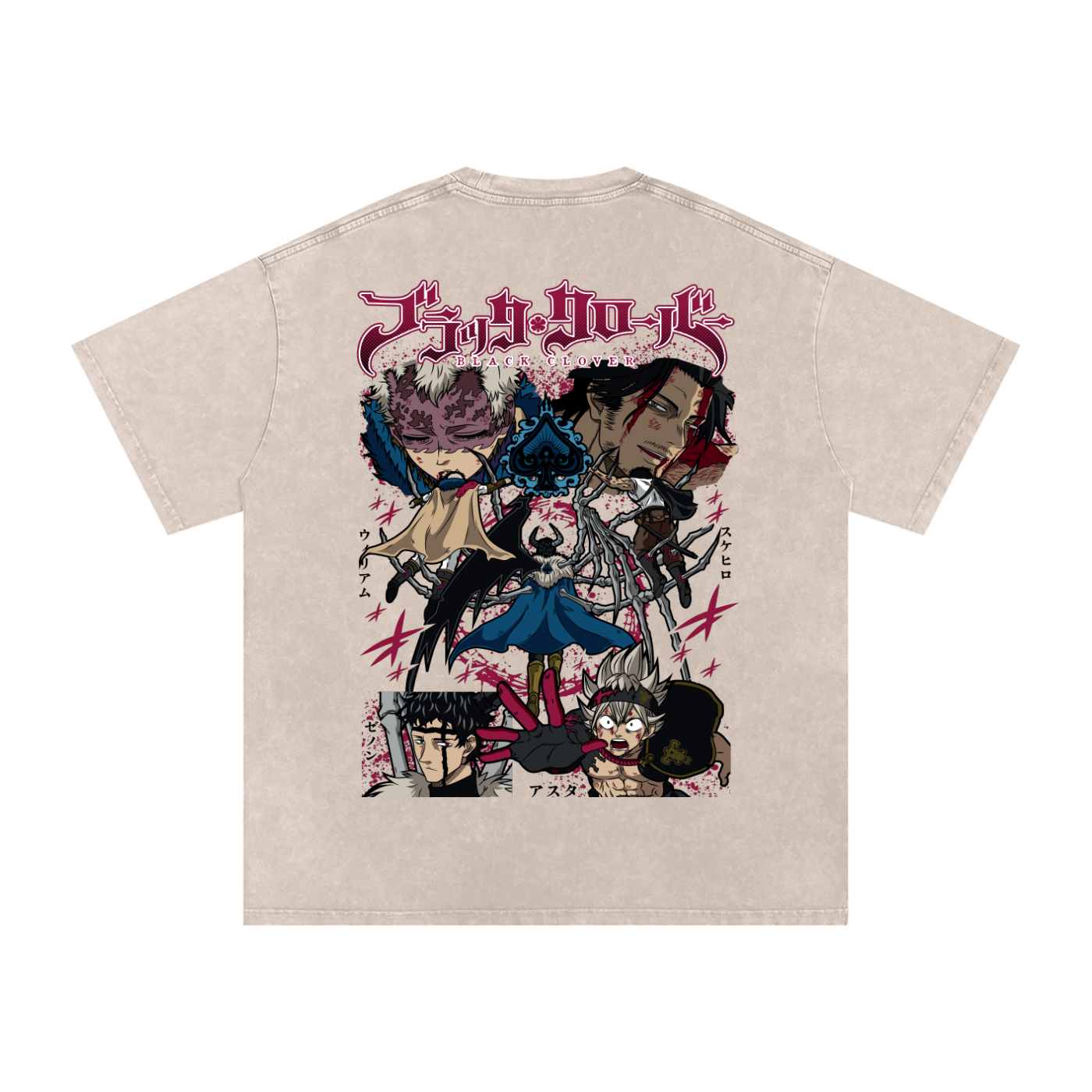 YAMI CAPTURED BLACK CLOVER OVERSIZED T SHIRT