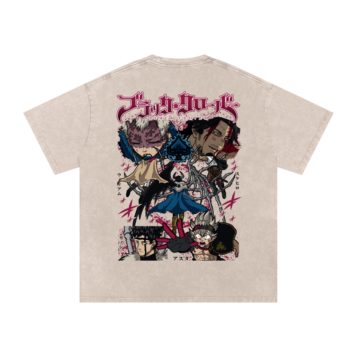 YAMI CAPTURED BLACK CLOVER OVERSIZED T SHIRT