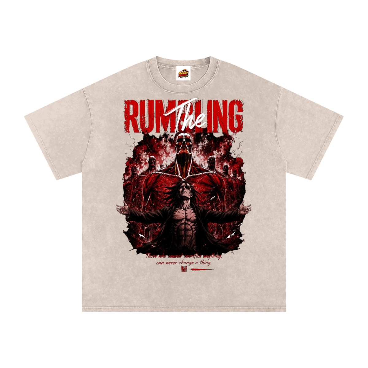 THE RUMBLING ATTACK ON TITAN OVERSIZED T SHIRT