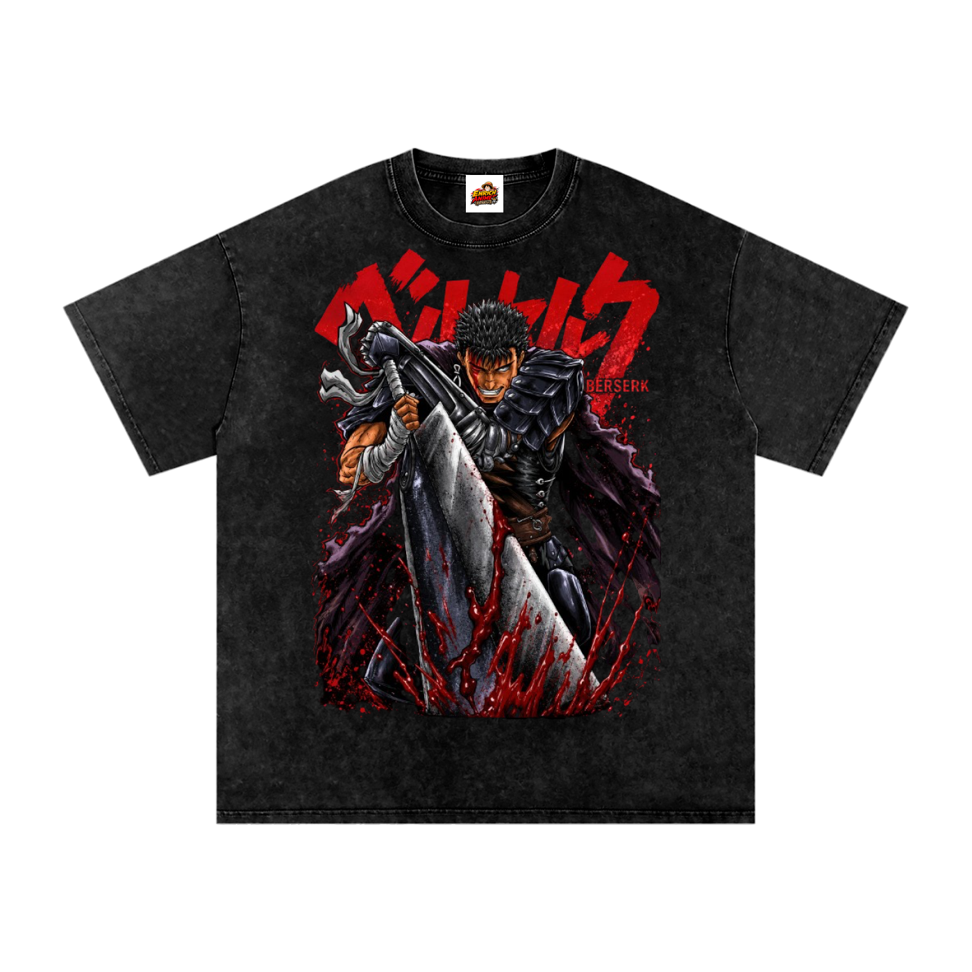 GUTS BLACK SWORDSMAN BERSERK OVERSIZED T SHIRT