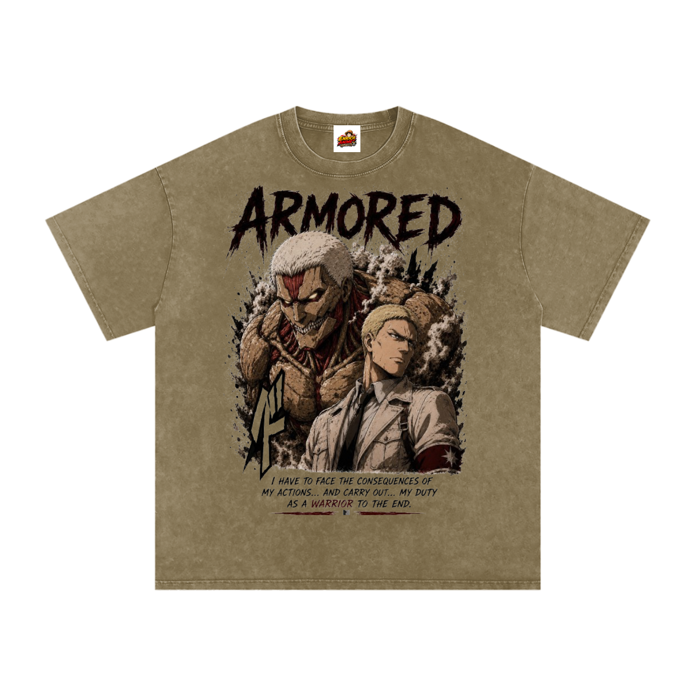REINER BRAUN ARMOURED TITAN AOT OVERSIZED T SHIRT