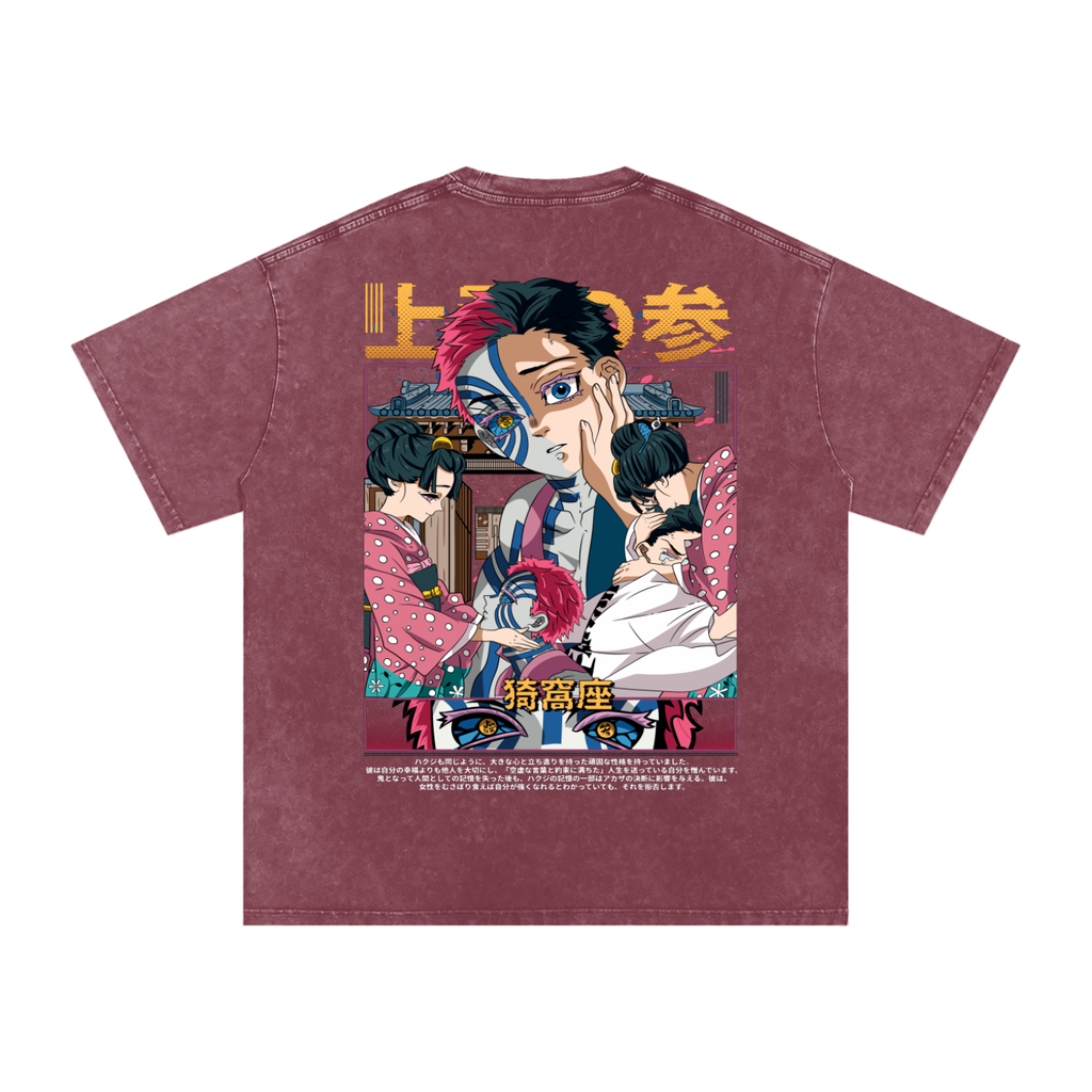 UPPER RANK THREE AKAZA DEMON SLAYER OVERSIZED T SHIRT