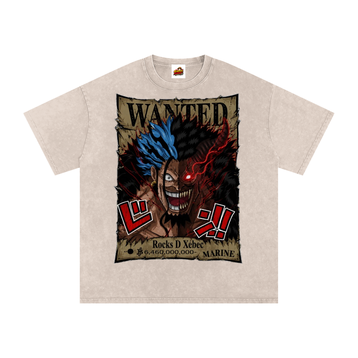 ROCKS D XEBEC WANTED POSTED ONE PIECE OVERSIZED T SHIRT