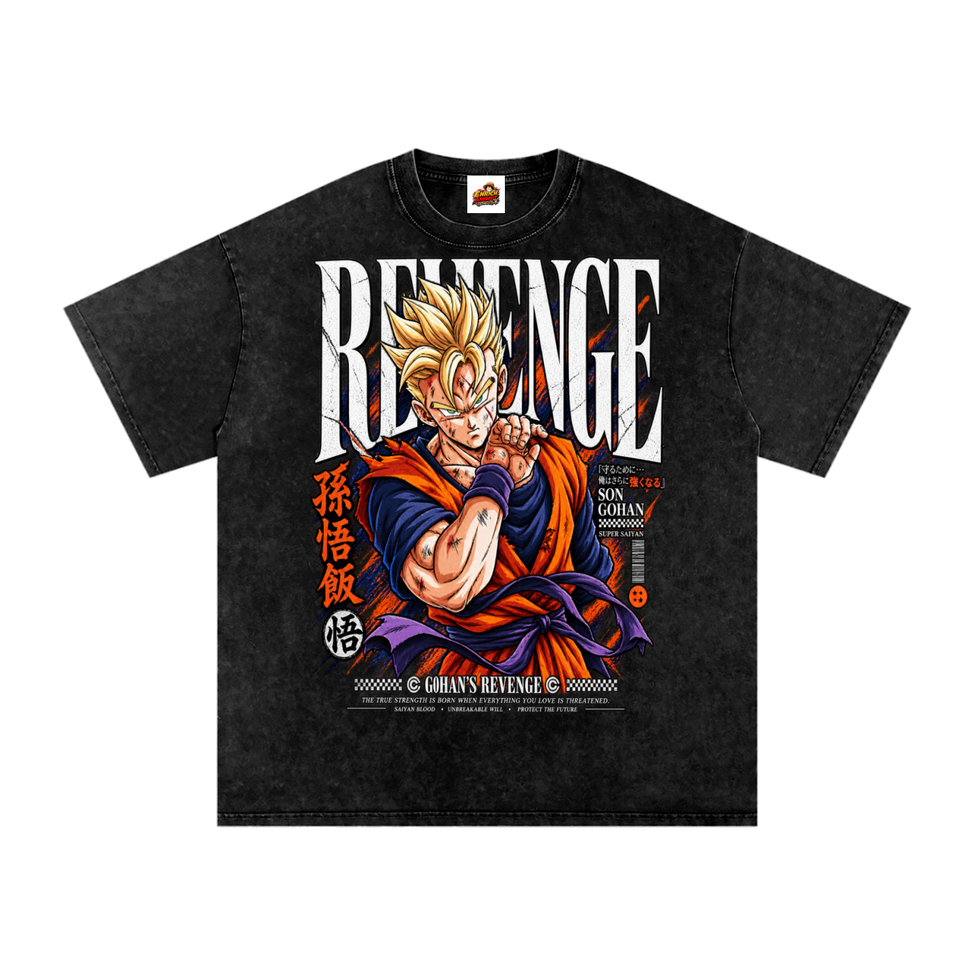 FUTURE GOHAN REVENGE DBZ OVERSIZED T SHIRT