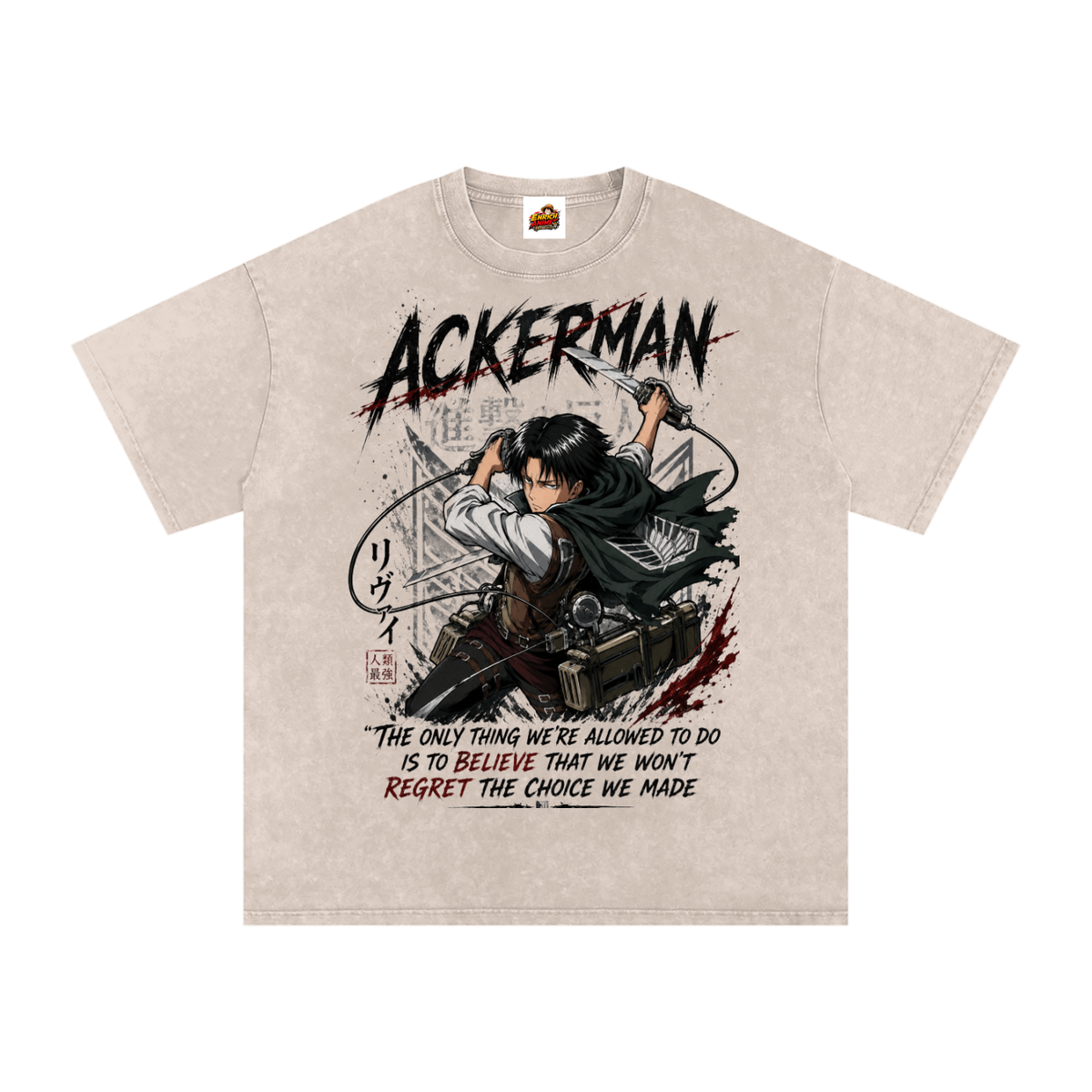 LEVI ACKERMAN AOT OVERSIZED T SHIRT