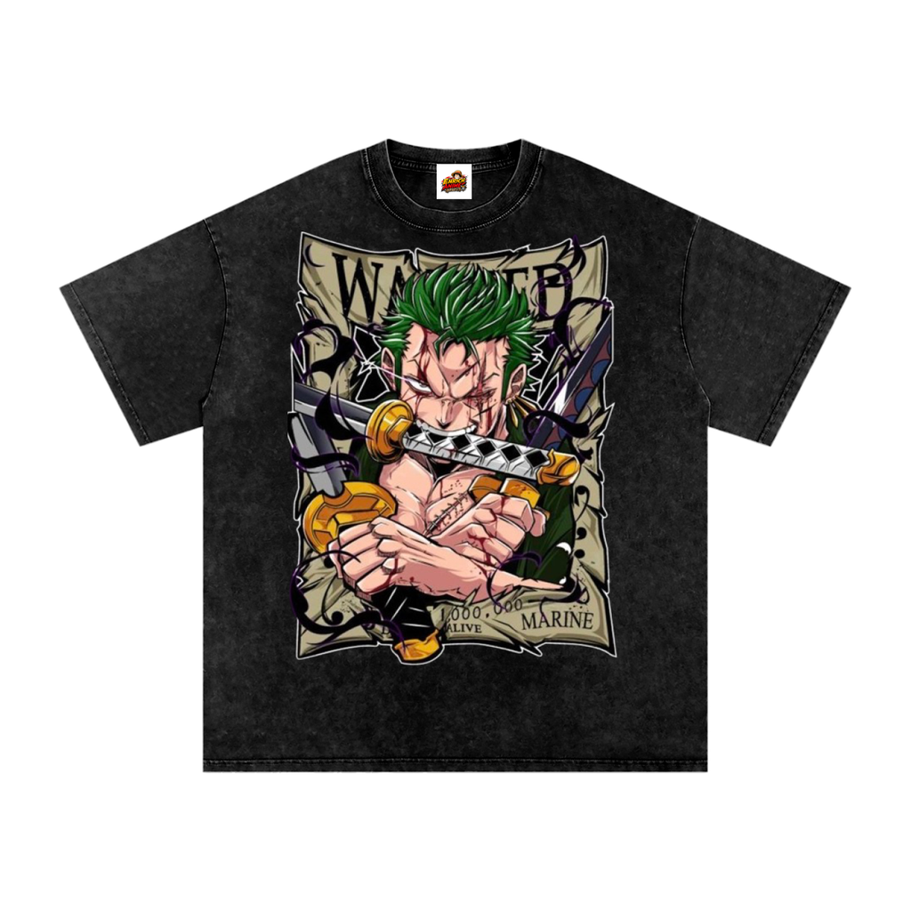 RORONOA ZORO WANTED POSTER ONE PIECE OVERSIZED T SHIRT