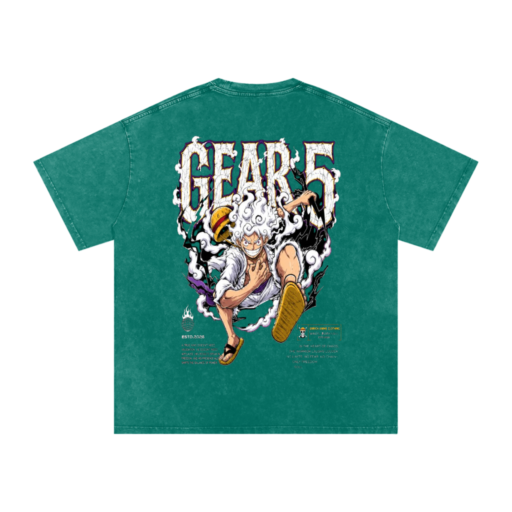 LUFFY GEAR 5 WANTED POSTER ONE PIECE OVERSIZED T SHIRT