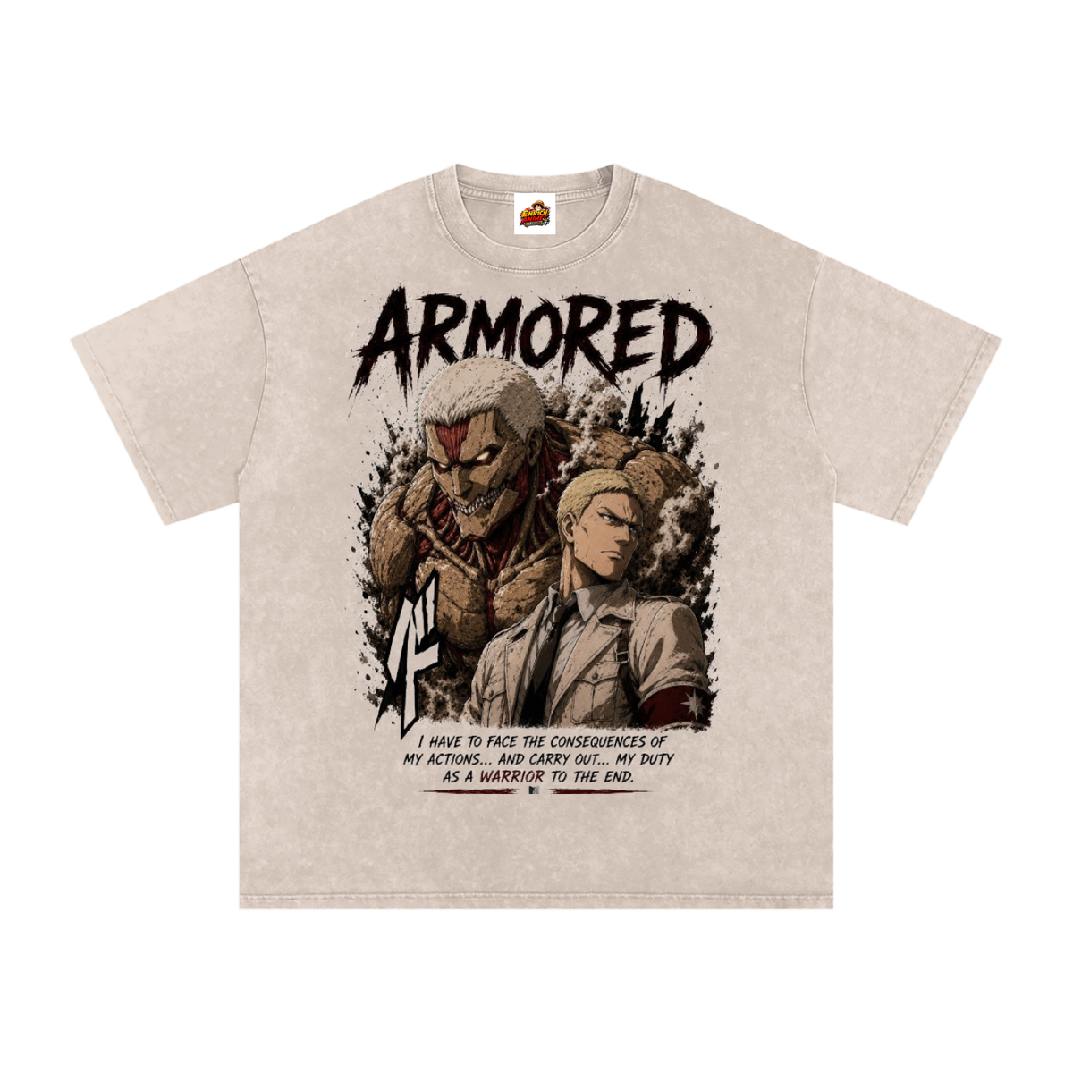 REINER BRAUN ARMOURED TITAN AOT OVERSIZED T SHIRT