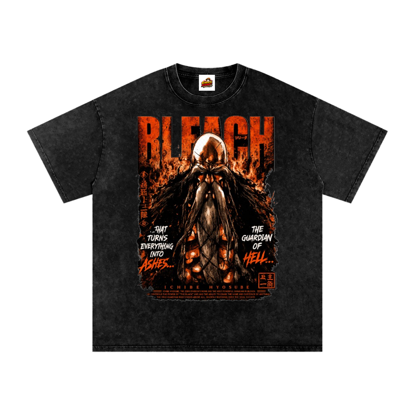 ICHIBE HYOSUBE GUARDIAN OF HELL BLEACH OVERSIZED T SHIRT