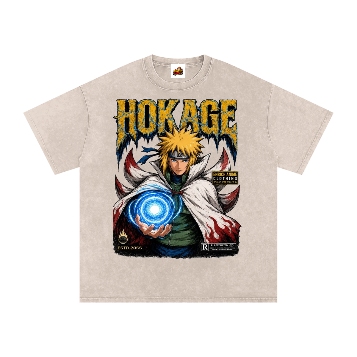 MINATO NAIMKAZE 4TH HOKAGE NARUTO OVERSIZED T SHIRT