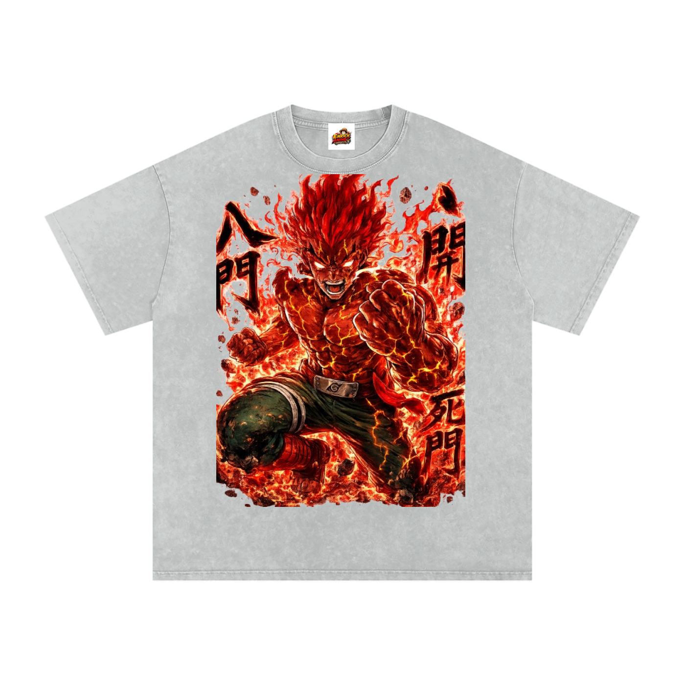 MIGHT GUY 8 INNER GATES NARUTO OVERSIZED T SHIRT