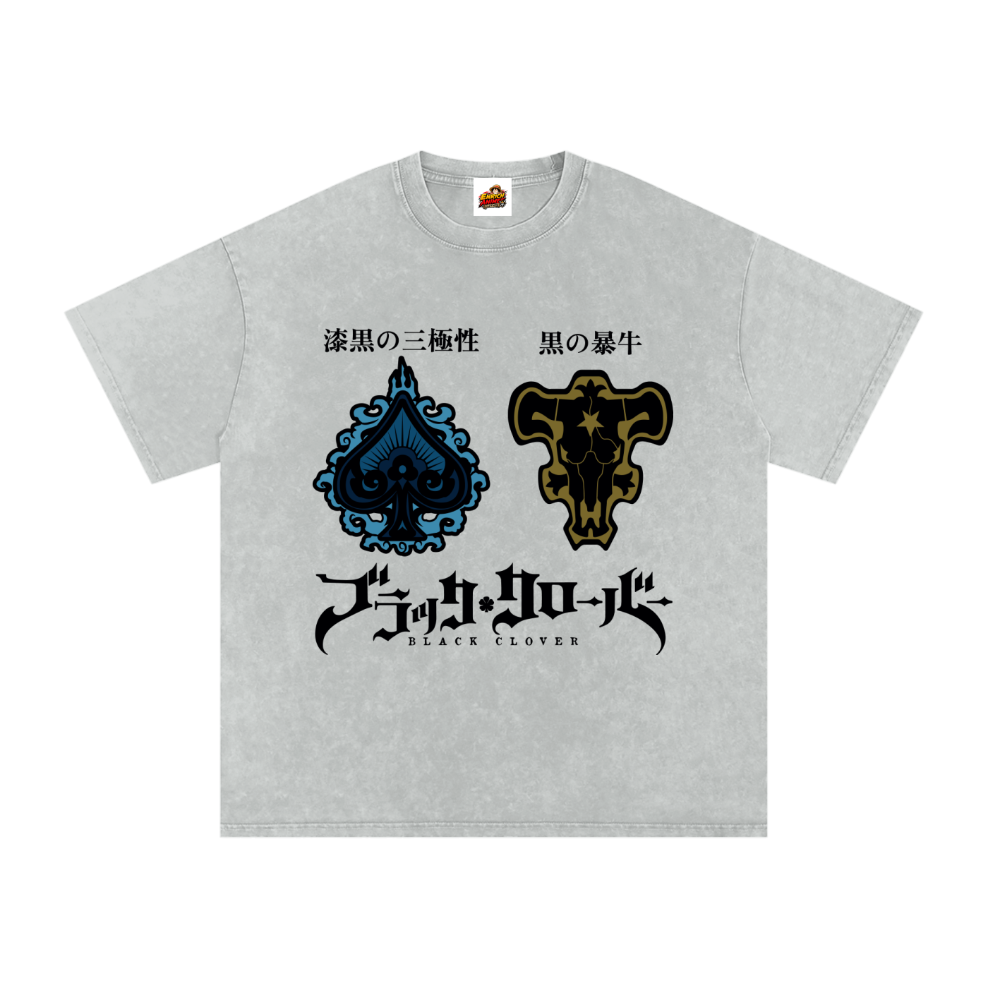 YAMI CAPTURED BLACK CLOVER OVERSIZED T SHIRT