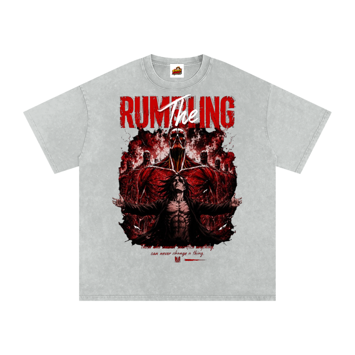 THE RUMBLING ATTACK ON TITAN OVERSIZED T SHIRT