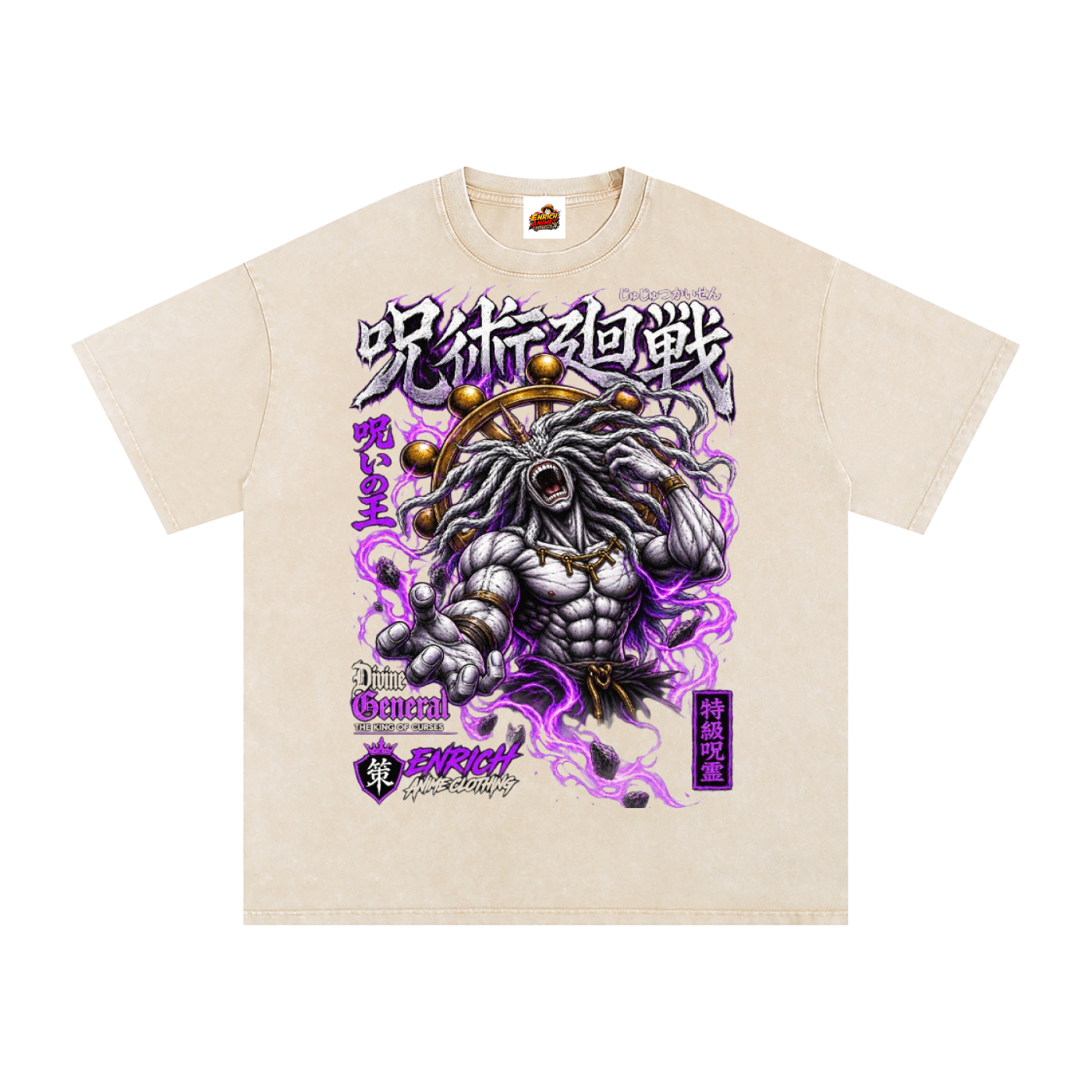 DIVINE GENERAL MAHORAGA JJK OVERSIZED T SHIRT