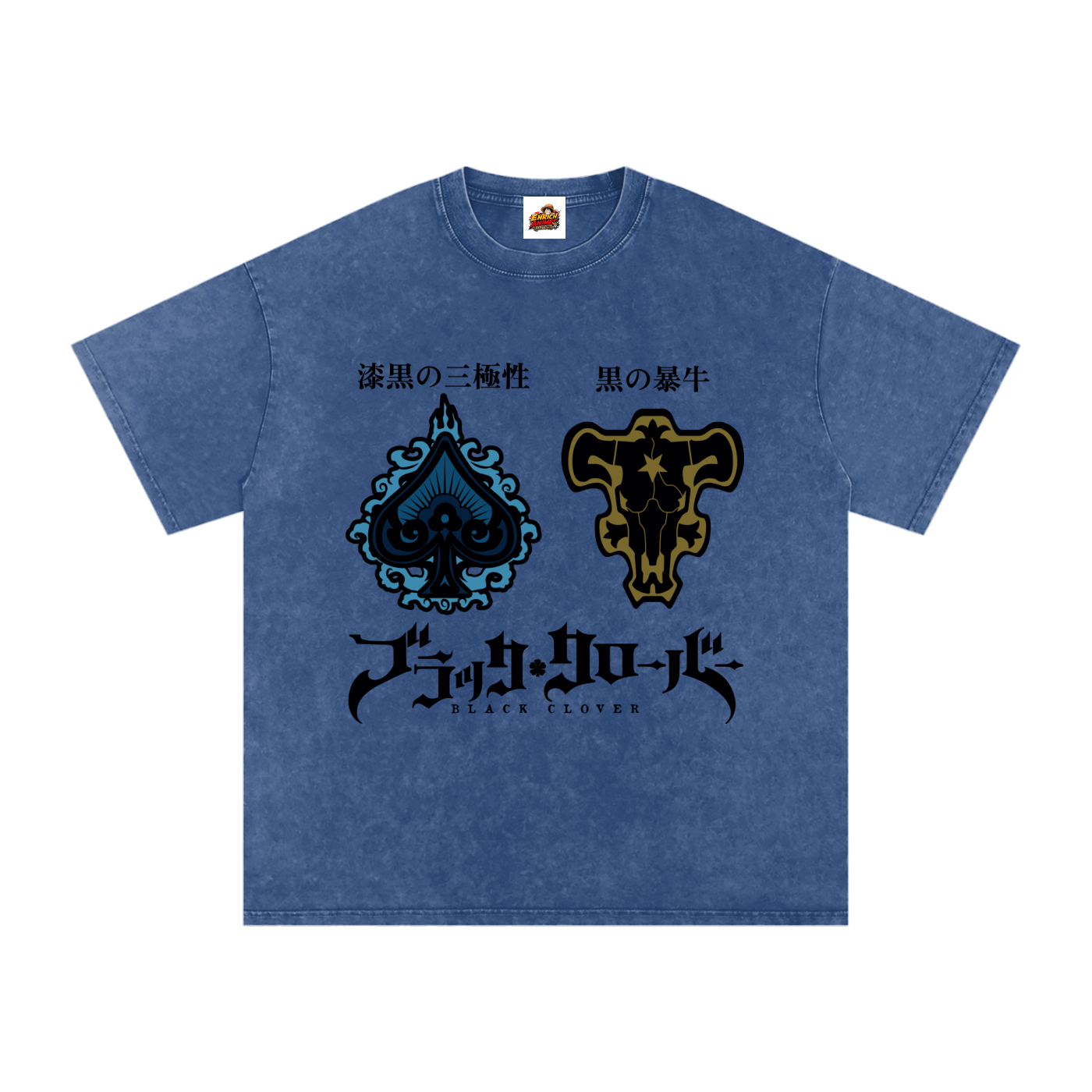 YAMI CAPTURED BLACK CLOVER OVERSIZED T SHIRT