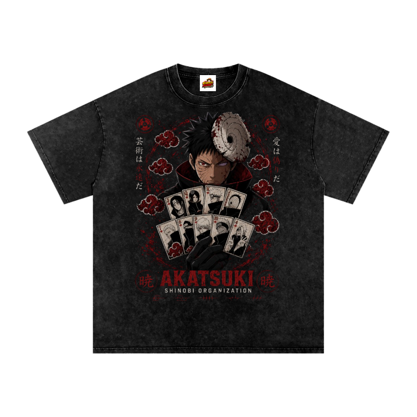 AKATSUKI SHOINOBI ORGANIZATION NARUTO OVERSIZED T SHIRT