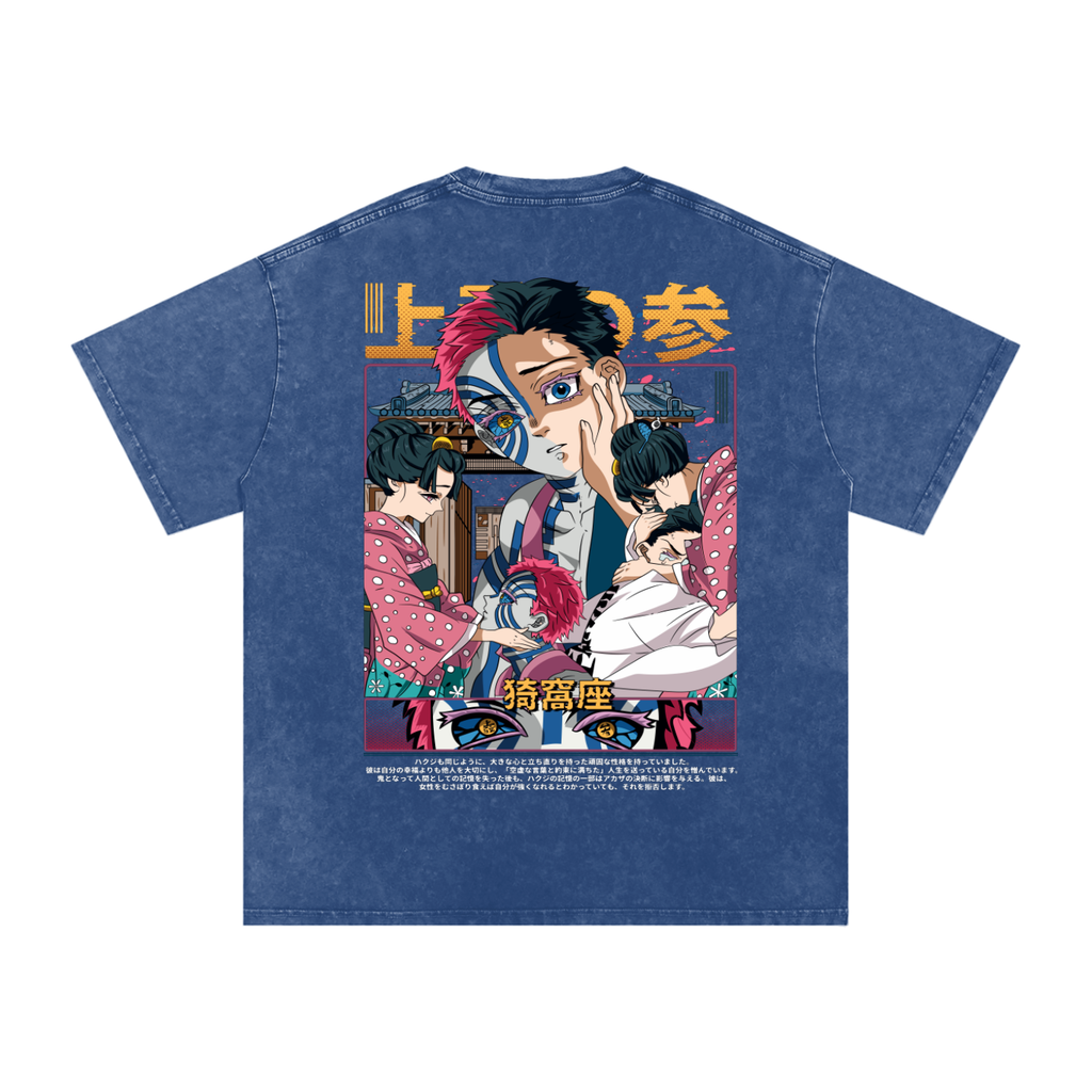 UPPER RANK THREE AKAZA DEMON SLAYER OVERSIZED T SHIRT