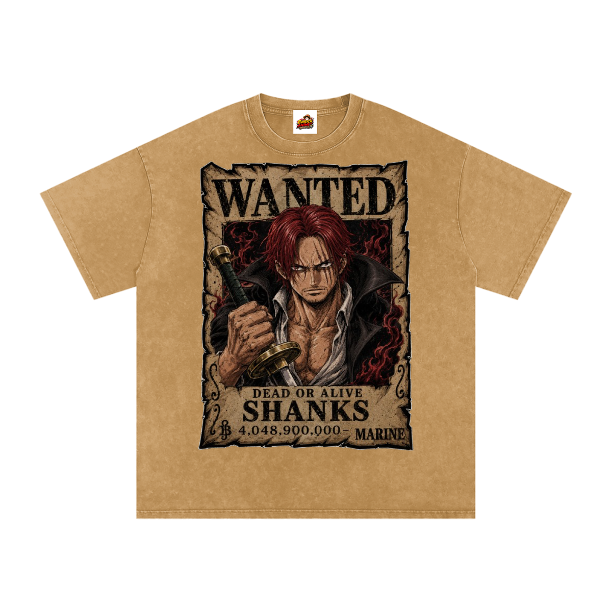 SHANKS WANTED POSTED ONE PIECE OVERSIZED T SHIRT