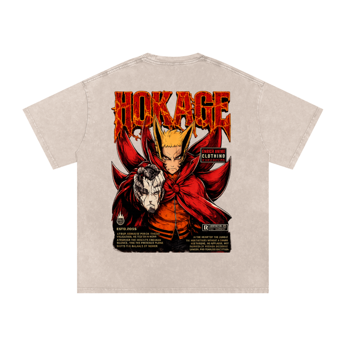 NARUTO UZUMAKI HOKAGE OVERSIZED T SHIRT