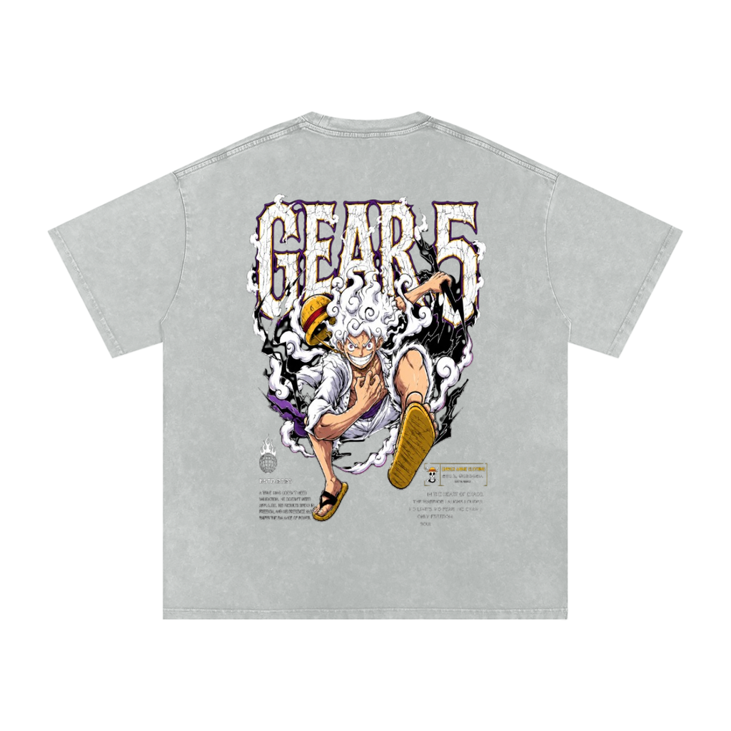 LUFFY GEAR 5 WANTED POSTER ONE PIECE OVERSIZED T SHIRT
