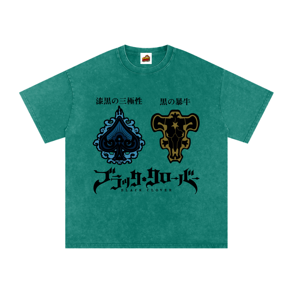 YAMI CAPTURED BLACK CLOVER OVERSIZED T SHIRT