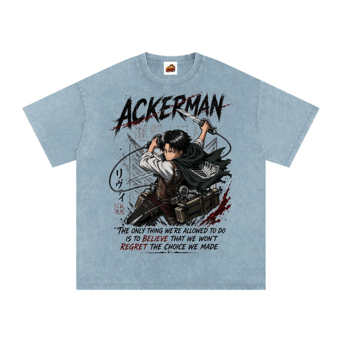 LEVI ACKERMAN AOT OVERSIZED T SHIRT
