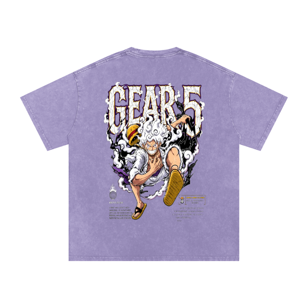 LUFFY GEAR 5 WANTED POSTER ONE PIECE OVERSIZED T SHIRT