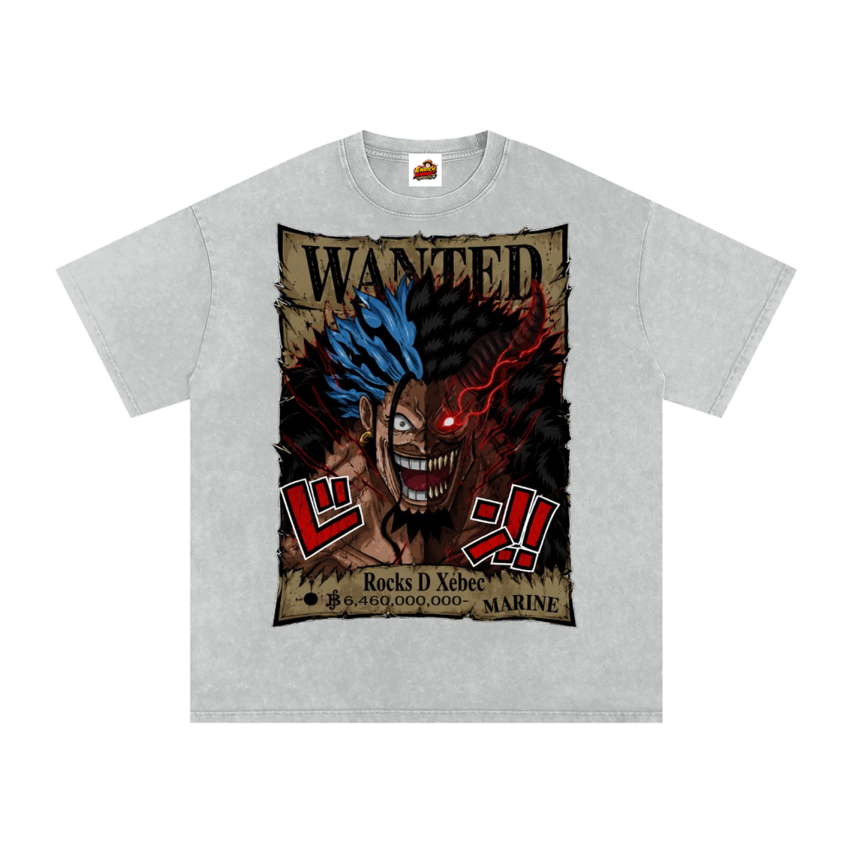 ROCKS D XEBEC WANTED POSTED ONE PIECE OVERSIZED T SHIRT