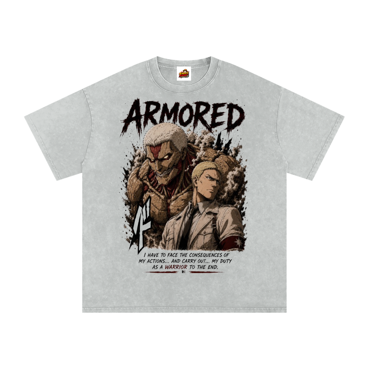 REINER BRAUN ARMOURED TITAN AOT OVERSIZED T SHIRT