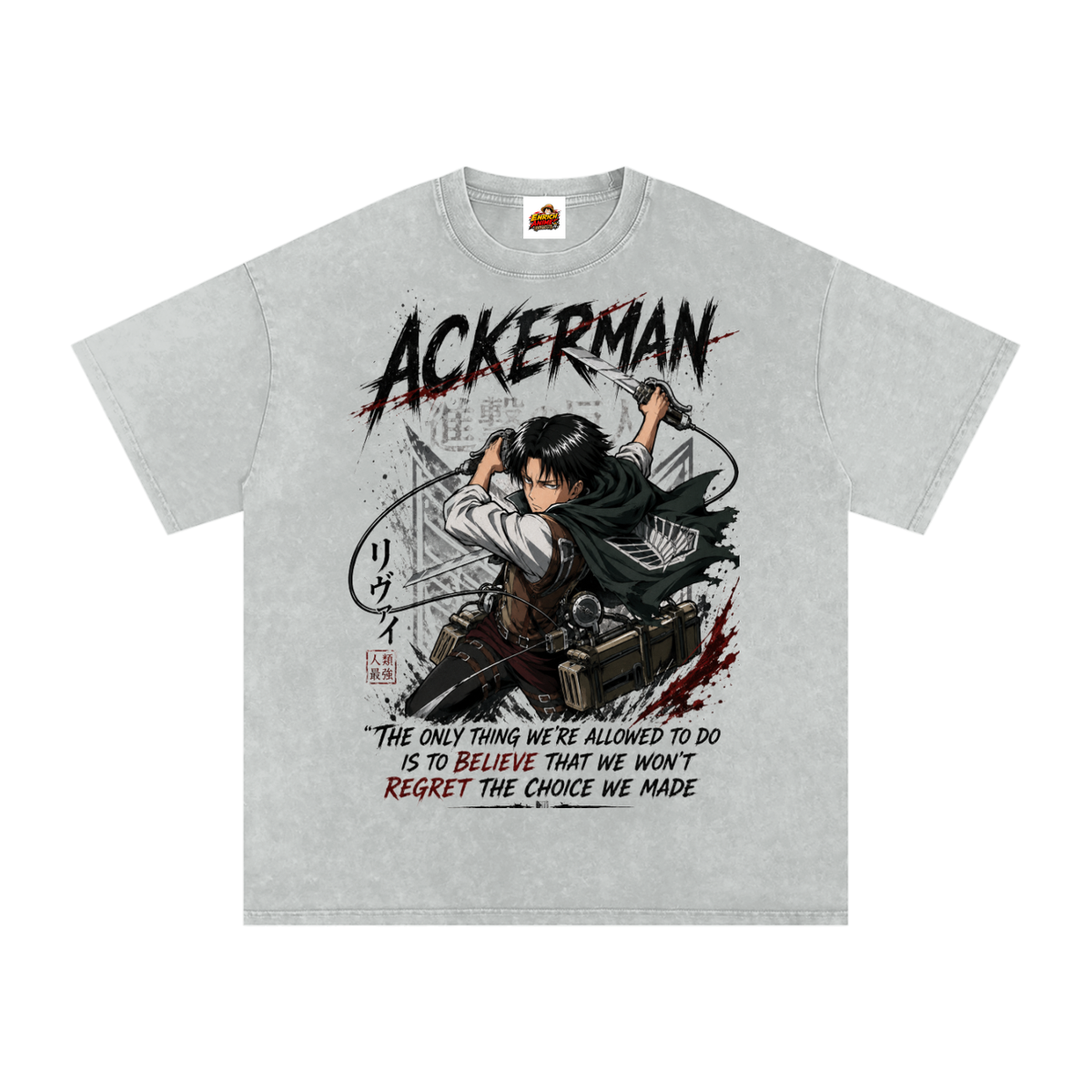 LEVI ACKERMAN AOT OVERSIZED T SHIRT