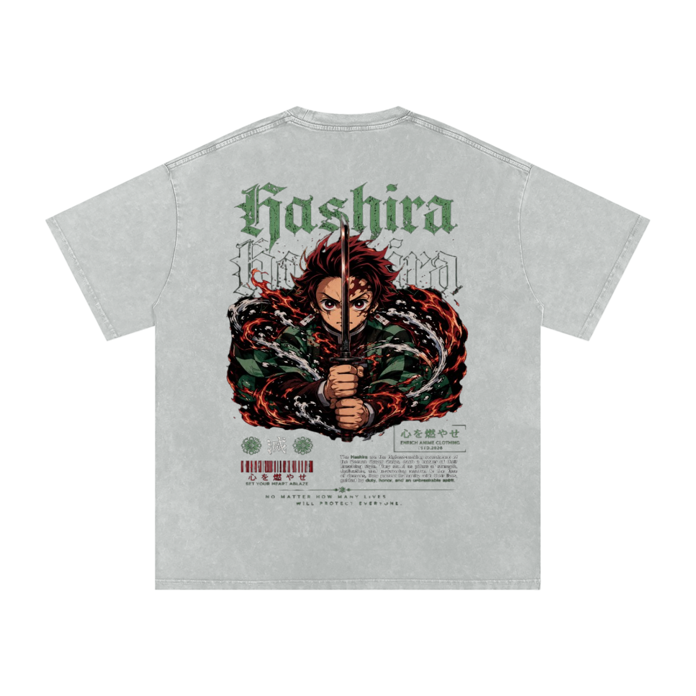 TANJIRO KAMADO DEMON SLAYER OVERSIZED T SHIRT