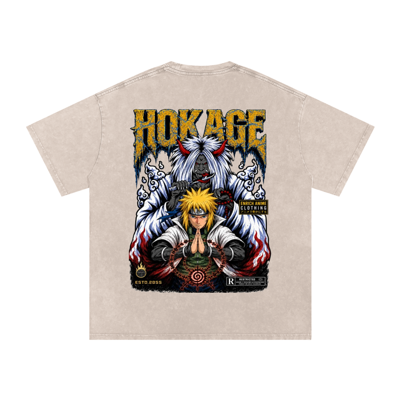 MINATO NAIMKAZE 4TH HOKAGE NARUTO OVERSIZED T SHIRT