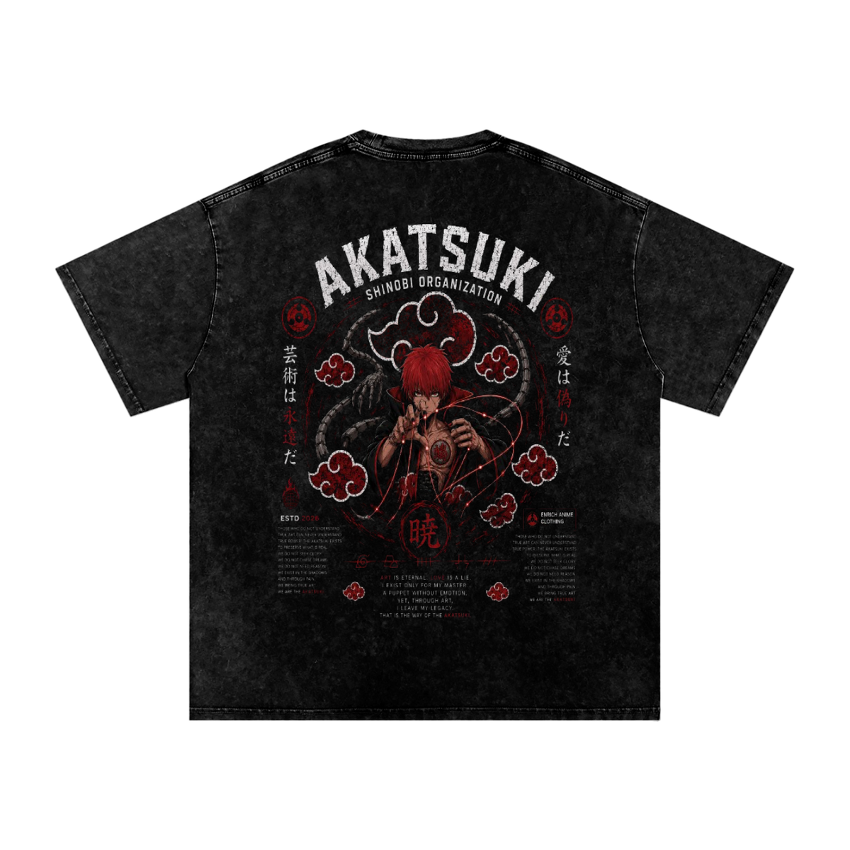SASORI AKATSUKI ORGANIZTION NARUTO OVERSIZED T SHIRT