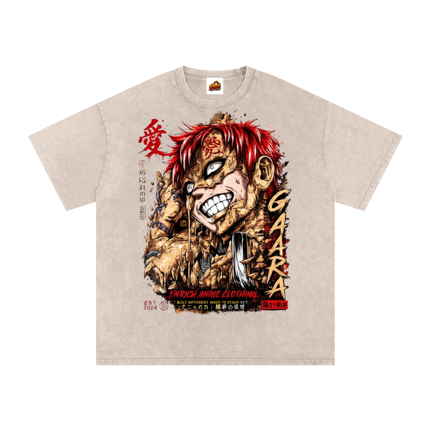 GARRA OF THE SAND NARUTO OVERSIZED T SHIRT