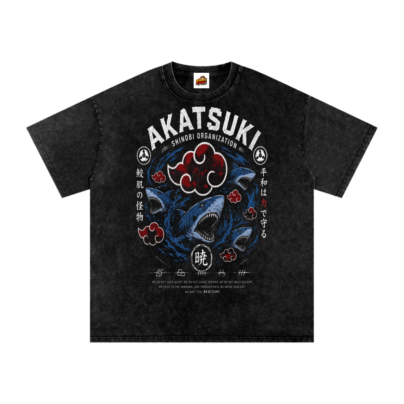 KISAME HOSHIGAKI AKATSUKI SHINOBI ORGAINIZATION NARUTO OVERSIZED T SHIRT