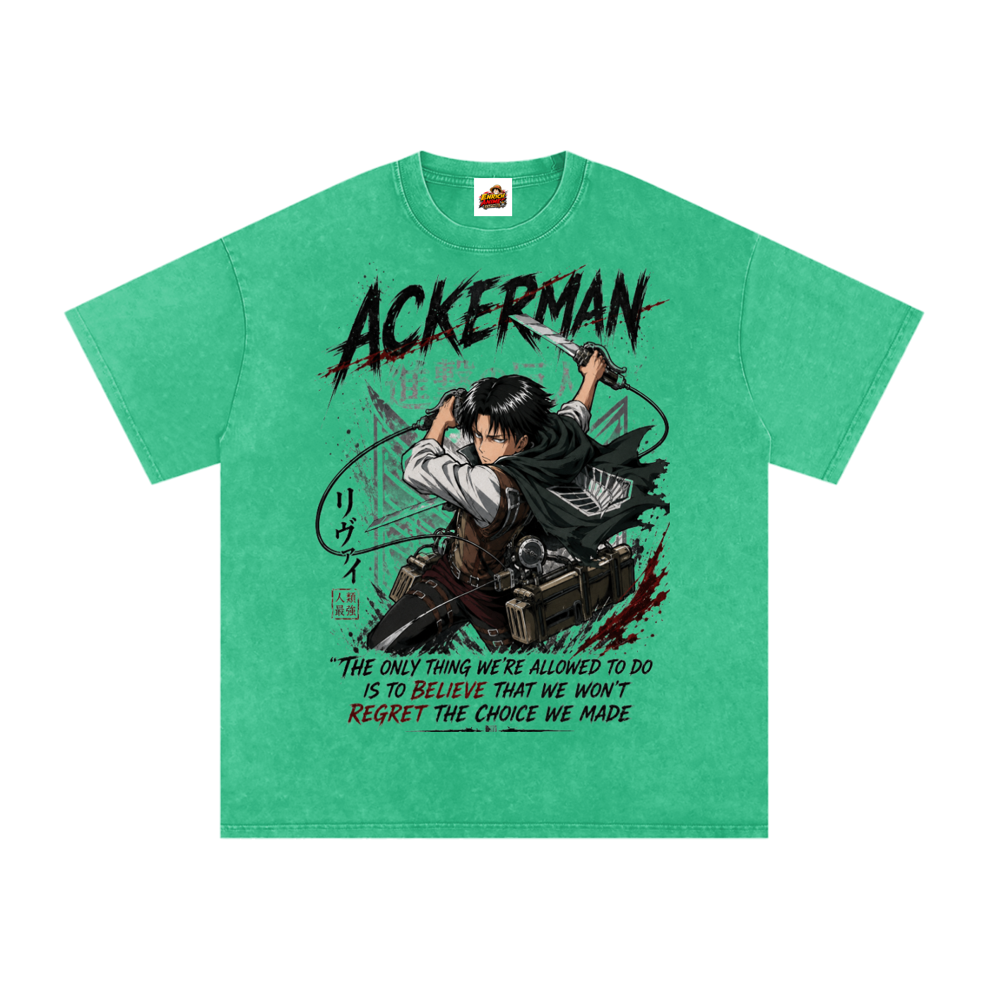 LEVI ACKERMAN AOT OVERSIZED T SHIRT