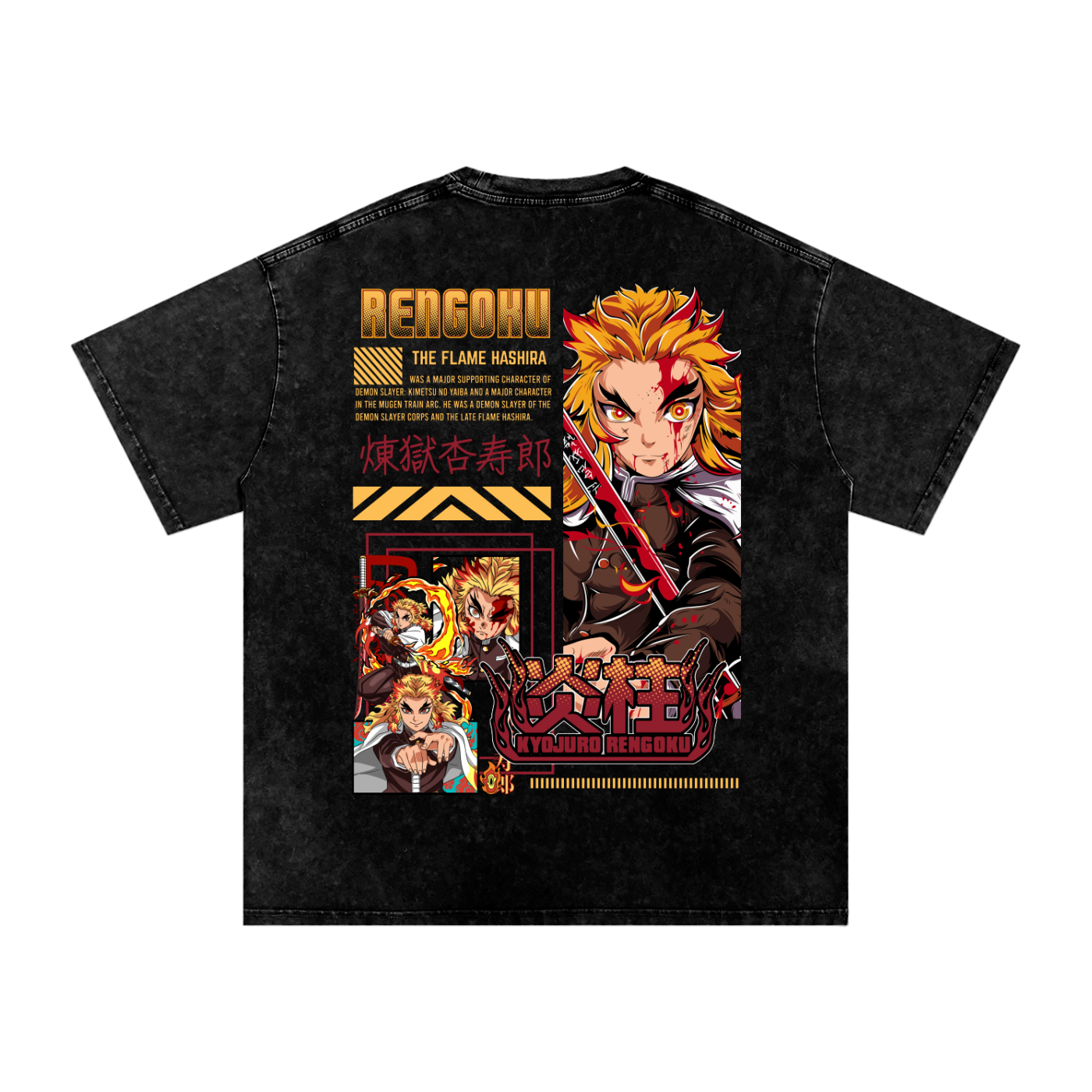 KYOJURO RENGOKU FLAME HASIRA DEMON SLAYER OVERSIZED T SHIRT