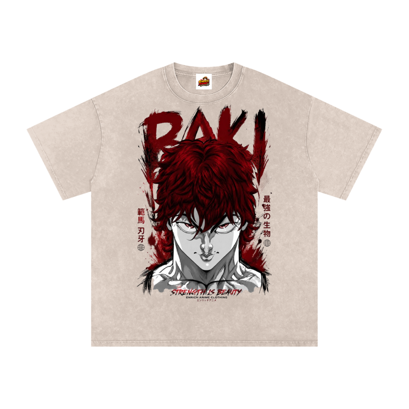 BAKI STRENGTH IS RARITY OVERSIZED T SHIRT